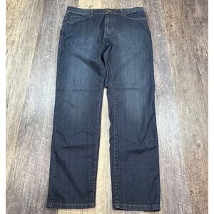 Travis Mathew Mens 34x32 Medium Wash Straight Leg Stretch Denim Blue Jeans